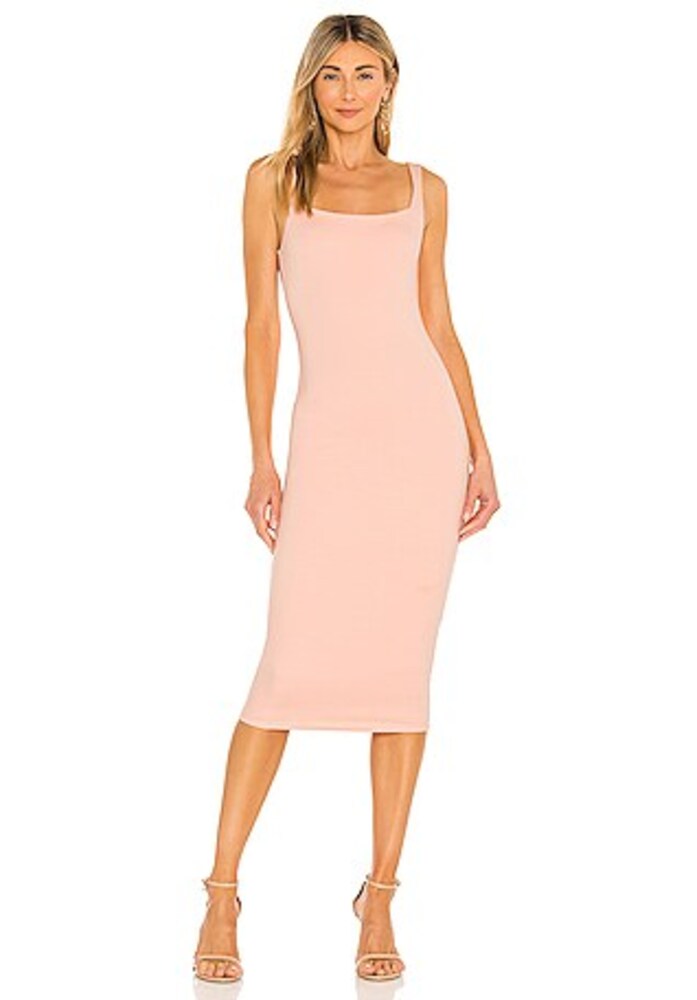 Donatella Midi Dress in Blush